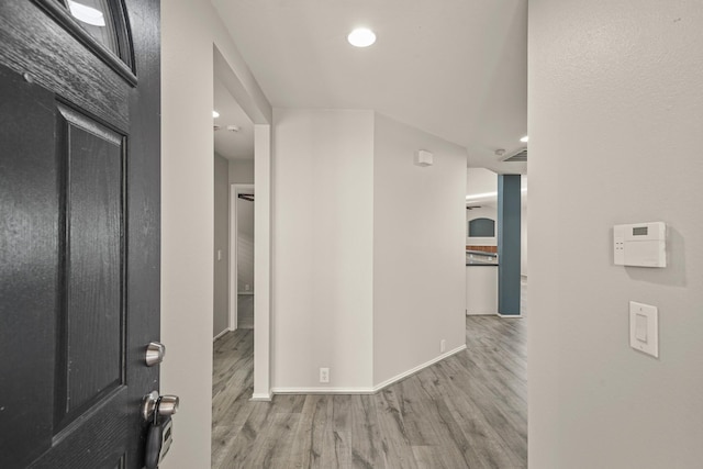 entryway featuring light wood-type flooring