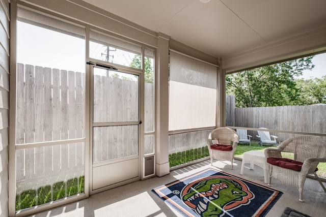 view of sunroom / solarium