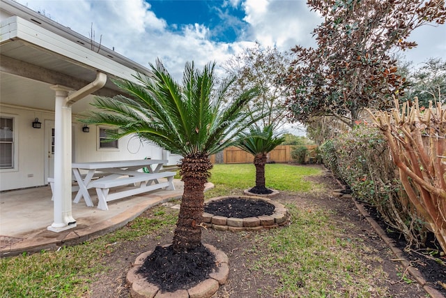 view of yard with a patio