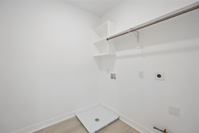 laundry area featuring washer hookup, hookup for an electric dryer, and hookup for a gas dryer