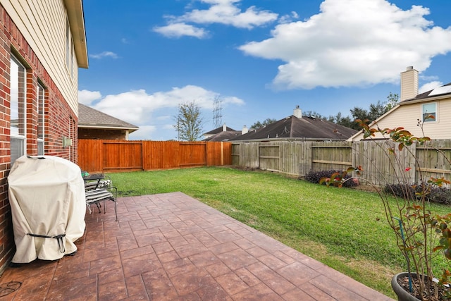 view of patio with area for grilling