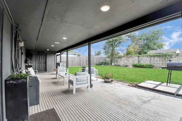 view of patio featuring area for grilling