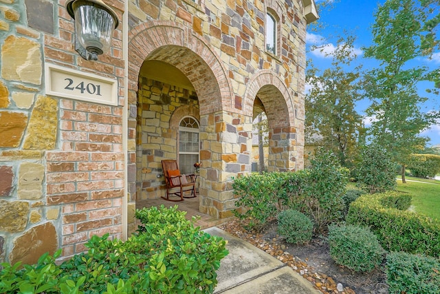 view of doorway to property