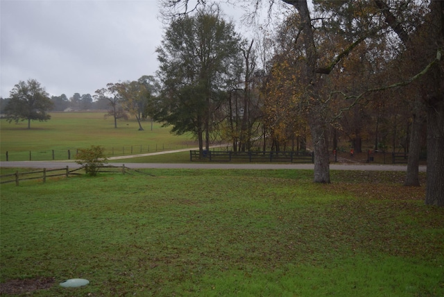 view of property's community with a yard