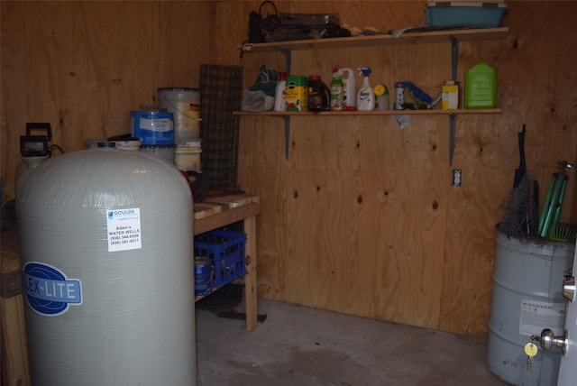 interior space featuring gas water heater