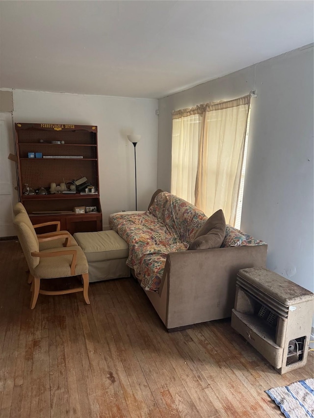 living room featuring hardwood / wood-style flooring