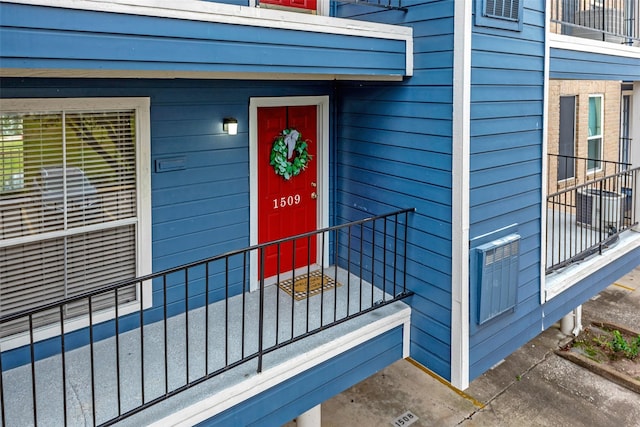 view of doorway to property