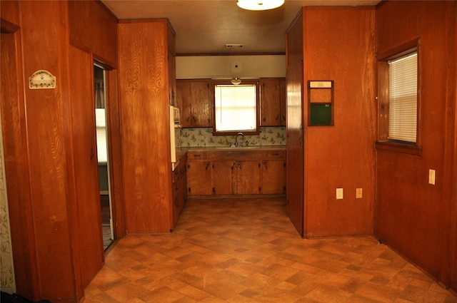 corridor with sink