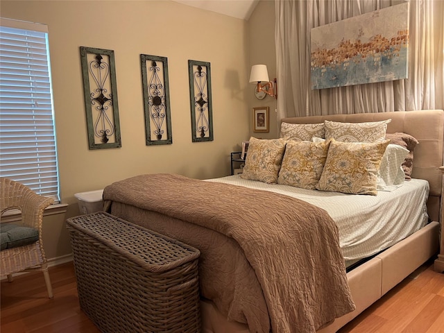 bedroom featuring wood-type flooring