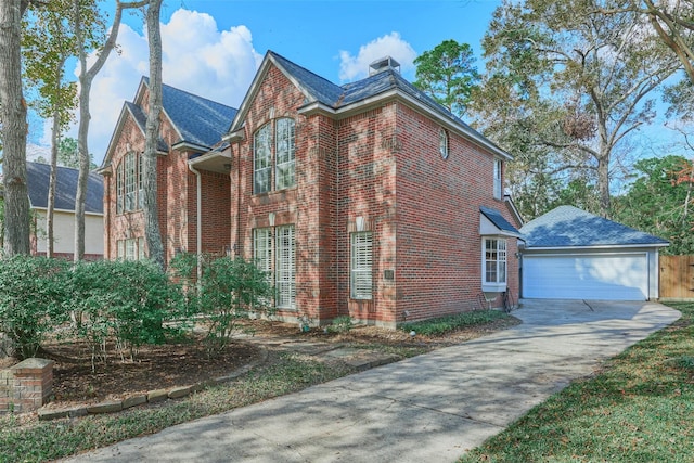 view of home's exterior with a garage