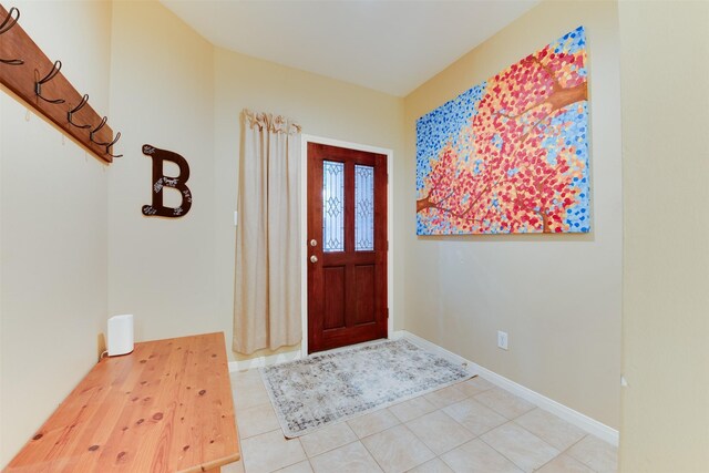 view of tiled foyer