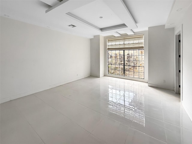 spare room with light tile patterned floors