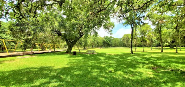 view of community featuring a yard