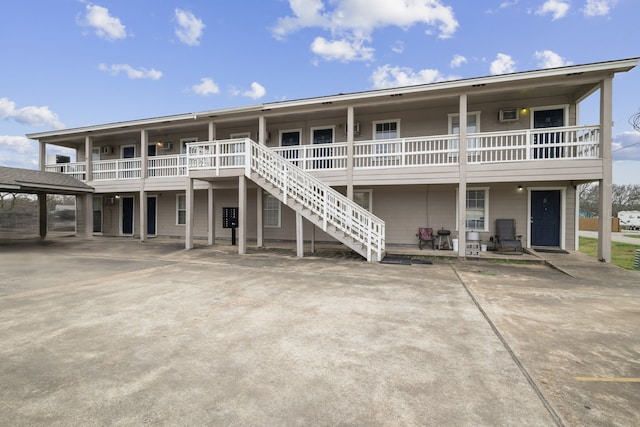 exterior space featuring a carport