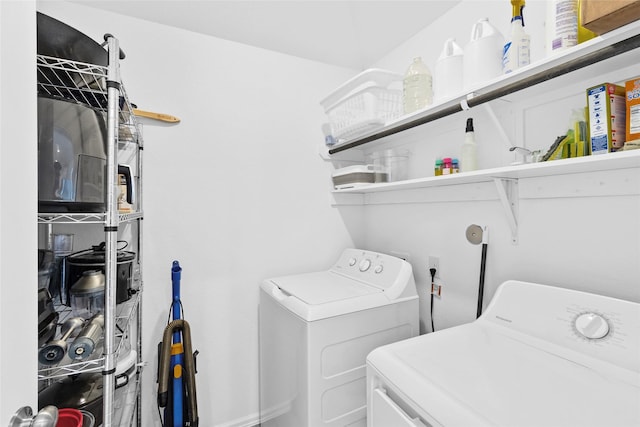 laundry area featuring separate washer and dryer