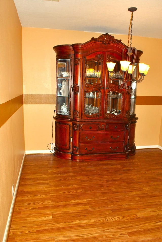 unfurnished dining area with light hardwood / wood-style flooring