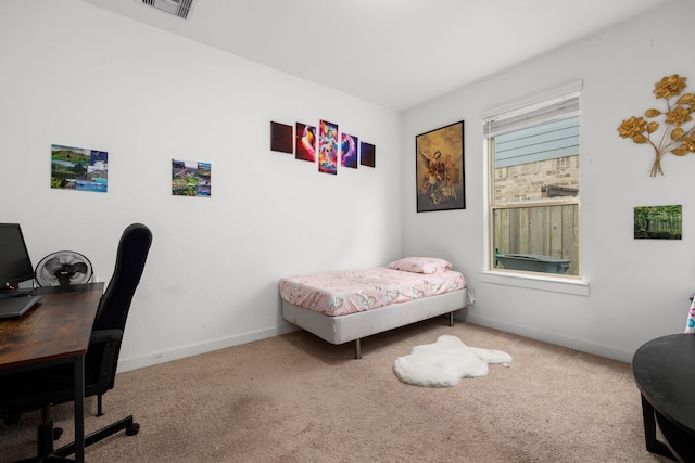 view of carpeted bedroom