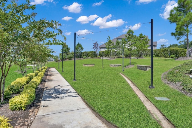 view of home's community featuring a yard