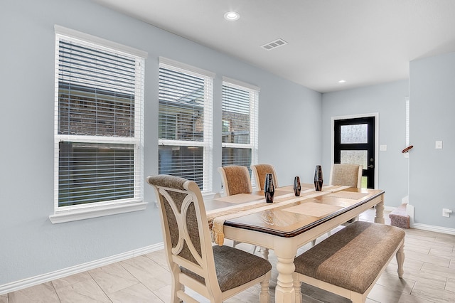 view of dining room