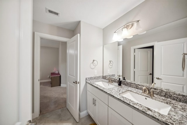 bathroom with vanity