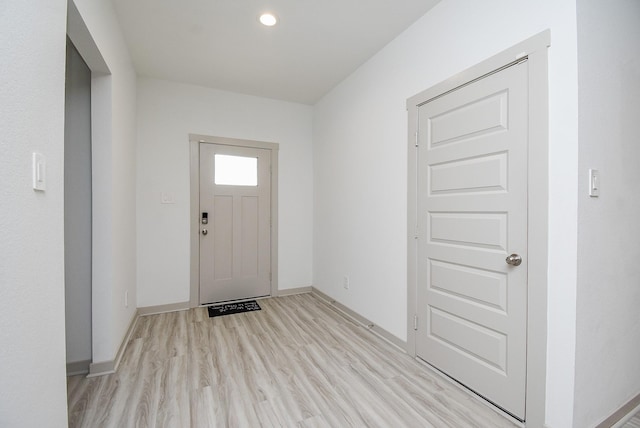 foyer featuring light hardwood / wood-style flooring