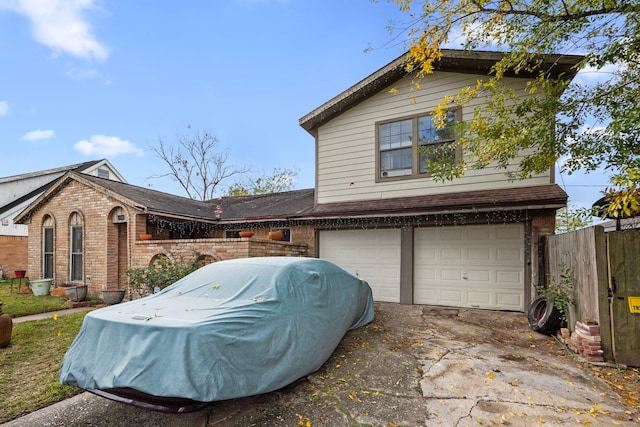 view of home's exterior featuring a garage