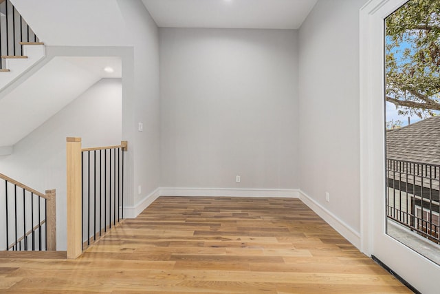 interior space with light wood-type flooring