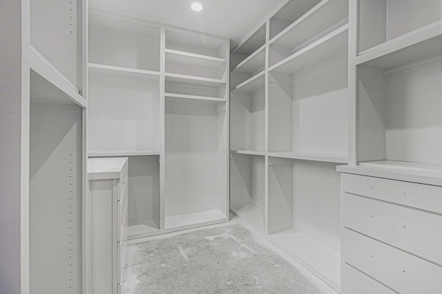 view of walk in closet