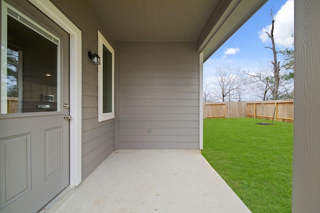 view of patio / terrace featuring a fenced backyard