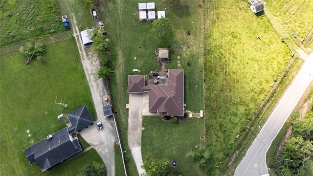 drone / aerial view featuring a rural view