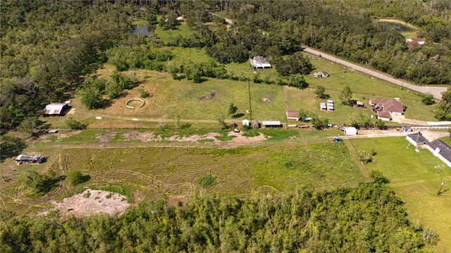 aerial view with a rural view