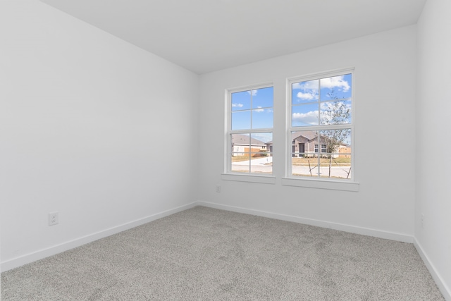 view of carpeted spare room