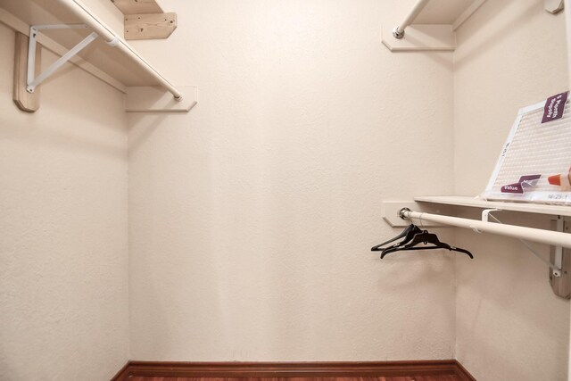 walk in closet featuring hardwood / wood-style floors