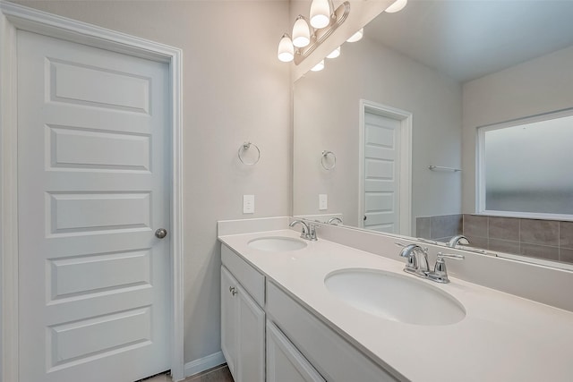 bathroom with vanity