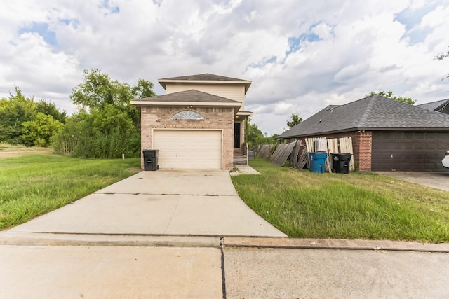 view of front of home with a front yard