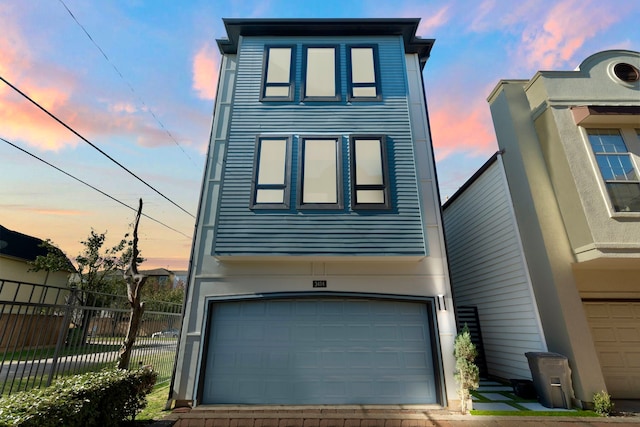 view of front of house featuring a garage