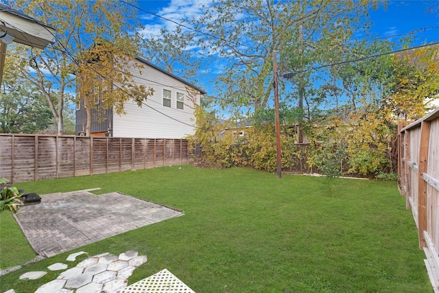 view of yard with a patio