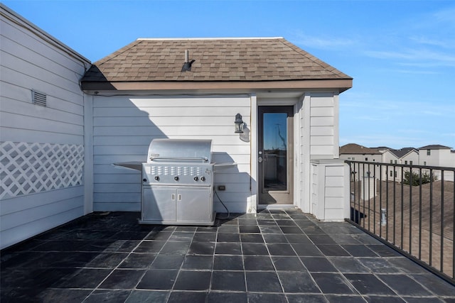 view of patio / terrace featuring a grill