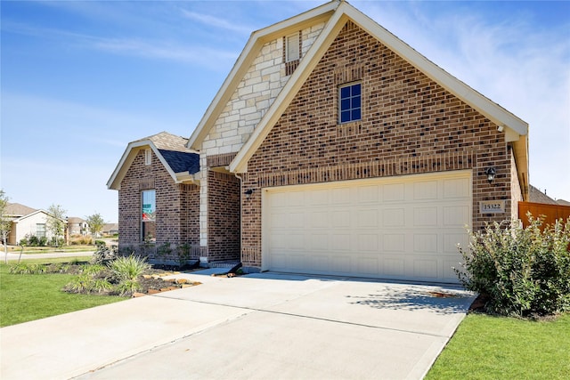 front facade featuring a garage