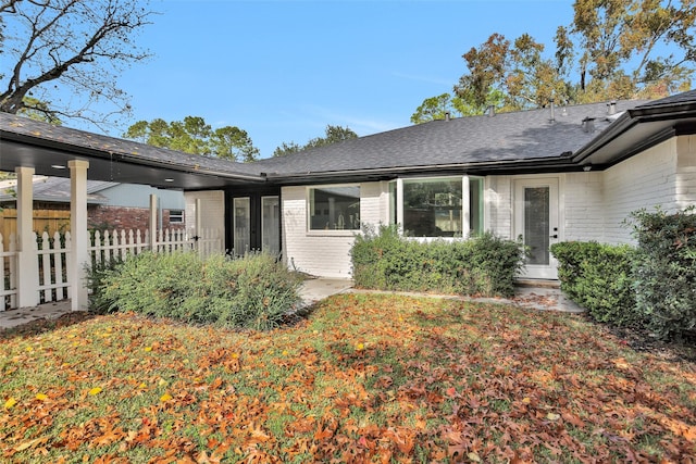 view of rear view of property