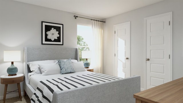 view of carpeted bedroom