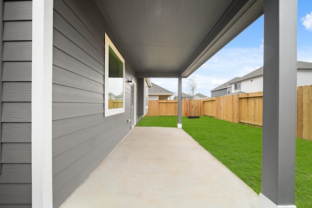 view of patio / terrace featuring a fenced backyard