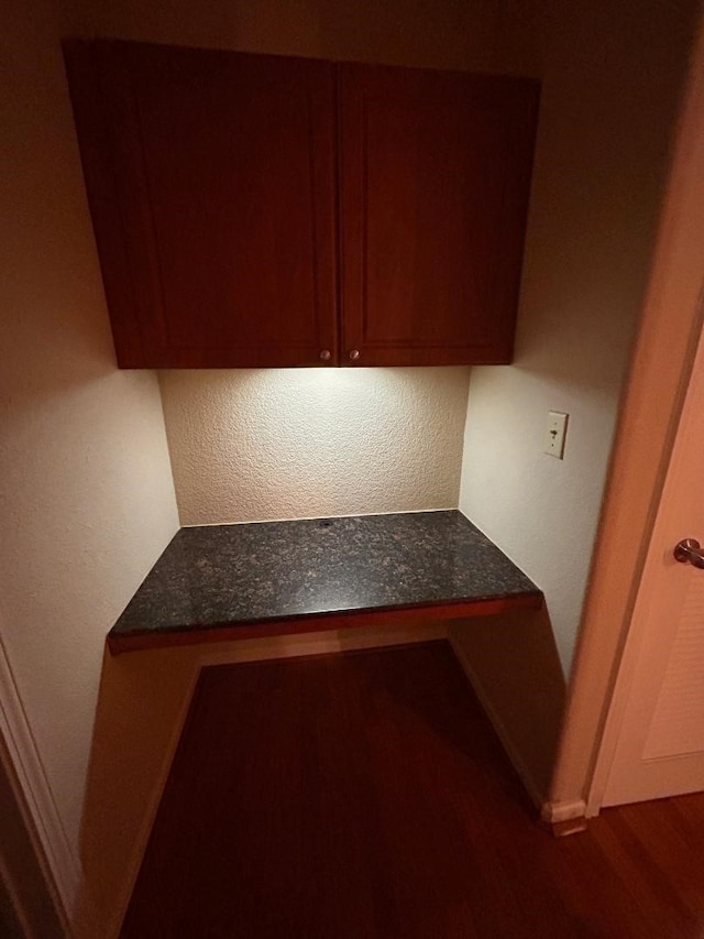 interior space featuring dark hardwood / wood-style flooring