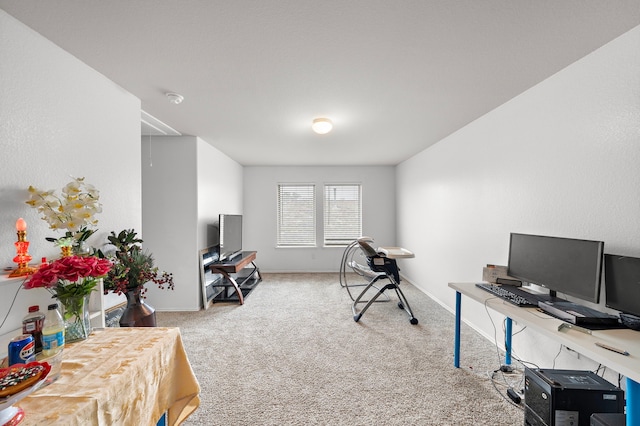 view of carpeted office