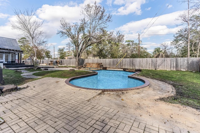 view of pool featuring a patio area