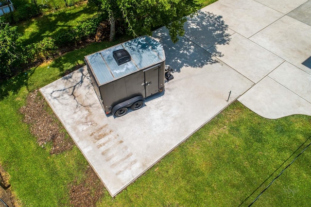 view of storm shelter