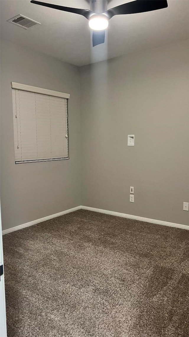 unfurnished room with ceiling fan