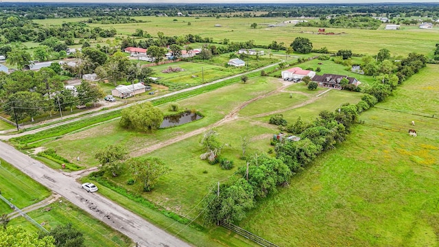 aerial view with a rural view