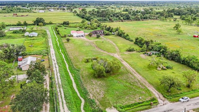 drone / aerial view featuring a rural view