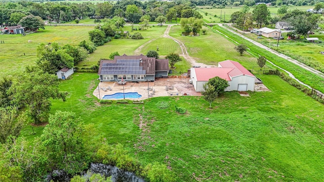 drone / aerial view featuring a rural view